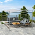 thumbnail image 1 of Sunjoy  10 x 10 pi Pergola de jardin Structure en métal Espace ombragé, 1 of 10