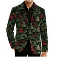 thumbnail image 4 of Gamivast Mens Christmas Blazer Jackets Plus Size Corduroy Graphic Lapel Collar Party Suit Jacket Funny Loose Fitted Lightweight One Button Sport Coat with Pockets, 4 of 6