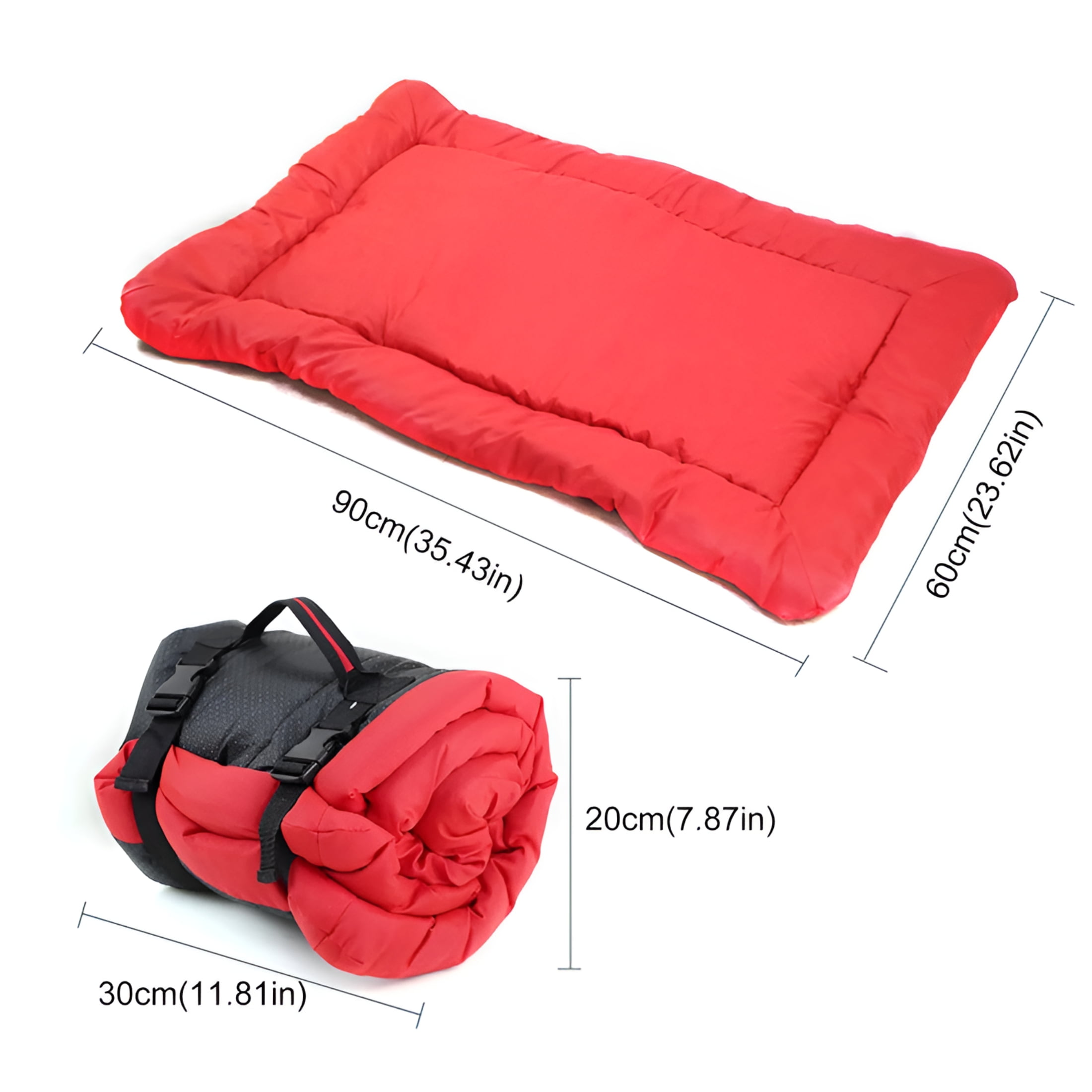 LAMIRO Waterproof Dog Bed,Travel Dog Bed | Outdoor Bed for Dogs | Pet Sleeping Mat Portable Bed Roll for Pets | Travel | Hiking | Camping | Dog Bed One Size