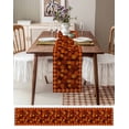 thumbnail image 4 of Table Runner 72 Inches Long for Kitchen Dining, Orange Maple Leaves Fall Dresser Scarf Farmhouse, Dining Table Decorations for Wedding/Parties, Thanksgiving Orange Buffalo Plaid 14 x 72 In, 4 of 9