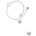thumbnail image 2 of Delight Jewelry Silvertone Small Heart with Cross & Fish with Crystal Silver-tone Rose Link Chain Bracelet, 6.25"+1.75" Extender, 2 of 4