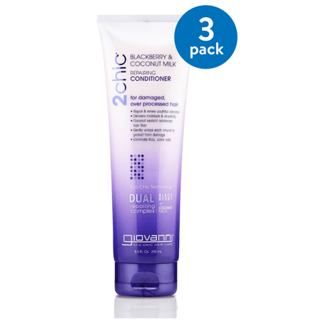 (3 pack) (3 pack) Giovanni 2chic® Repairing Conditioner Blackberry & Coconut Milk - 8.5 oz