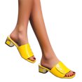 thumbnail image 2 of Zapatos de mujer de tacón medio, sandalias de mujer de tacón grueso a la moda y versátiles, ropa exterior, sandalias y zapatillas de boca de pez Wmkox8yii hj789, 2 of 5