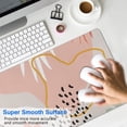 thumbnail image 4 of Long Mouse Pads for Desk,Orange Boho Plant Pattern Desk Mats on Top Of Desks, Desk Mouse Pad Extra Large with 3mm Non-Slip Base and Stitched Edge for Gaming,Office,Work,Home 31.5"x11.8", 4 of 6