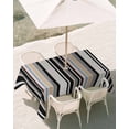 thumbnail image 3 of 60x120 Inch Outdoor Tablecloth with Umbrella Hole Zipper Rectangle Black Pink Striped Rectangular Tablecloths Outside Waterproof Modern Stripes Farmhouse Patio Table Cloth Cover for Picnic Party, 3 of 8