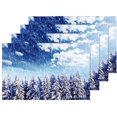 thumbnail image 5 of EREHome PineTree Forest Placemat Plate Holder Set of 4, Table Mats Protector 12x18 inch, 5 of 5