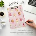 thumbnail image 4 of FMSHPON PinkWhite Cupcakes Clipboard Hardboard Wood Nursing Clip Board and Pull for Standard A4 Letter 13x9 inches, 4 of 7