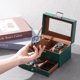 thumbnail image 4 of ProCase Caja para Reloj de 3 Ranuras, Estuche Organizador de Relojes de 1 Piso con Tapa Vidrio Anti-polvo Almacenaje Guardarrelojes para Hombres y Mujeres (Verde), 4 of 14