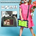 thumbnail image 4 of SaniMore for Samsung Galaxy Tab A9 Plus 12.4" 2023 SM-X810/X816/X818 Case, Multi-Functional with Handle Shoulder Strap & 360° Rotatable Kickstand Shockproof Protective Case for Girls Boys, Navy/Green, 4 of 9