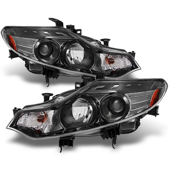 AKKON - Fits Murano SUV Halogen Type Chrome Headlights Driver Left Passenger Right Side Replacement Pair
