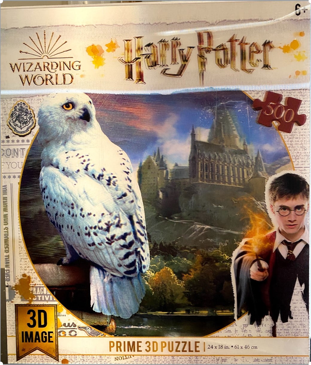 Harry Potter Prime 3d Image Puzzle Hogwarts Castle & Hedwig Flying 500 Pcs 24x18 for sale online 