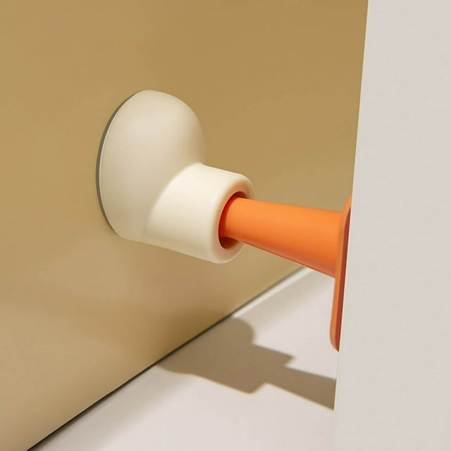 Xihbxyly Tope de Puerta Anticolisión, Diseño de Amortiguación Silenciosa, Fácil Instalación Sin Taladrar, Fuerte Adherencia, Apto para Dormitorio, Baño, Cocina y Sala de Estar. Tamaño: 4,5 X 9,5 X 4,