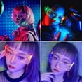 thumbnail image 5 of LED Luminous Glasses Party Bar Disco Punk Glasses Futuristic Style Festival Goggles Decoration Gifts, 5 of 8