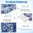 thumbnail image 4 of Uxcell Microfiber Car Wash Mitts 10" x 8" Scratch Free Wash Gloves Absorbent for Car Washing Home Clean Blue White, 4 of 7