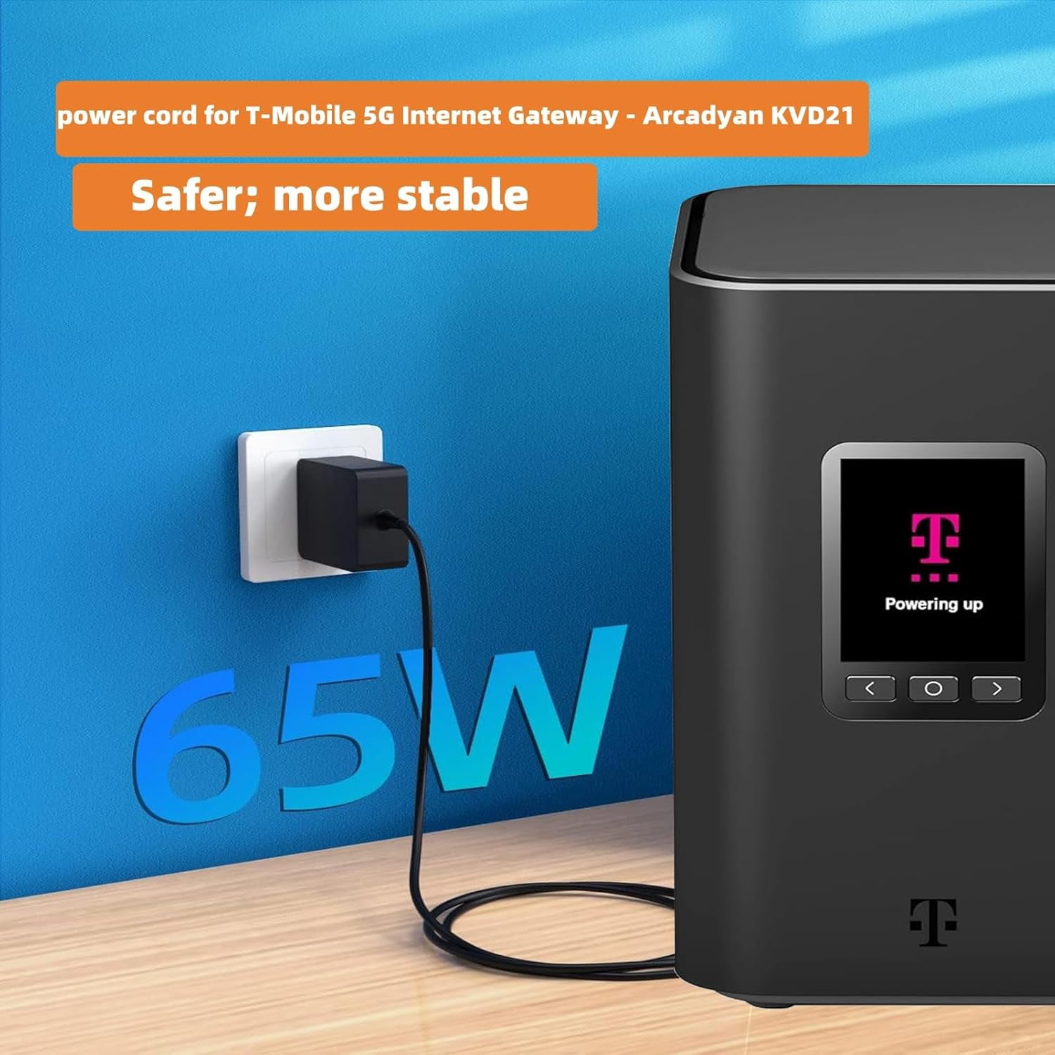 HFLRZZ 100W USB C Fast Charger Power Adapter for T-Mobile 5G Internet Gateway - Arcadyan KVD21 Charger Power Cord