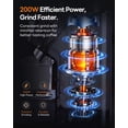 thumbnail image 6 of Aeitto Burr Coffee Grinder, Electric Conical Coffee Bean Grinder With 45 Adjustable Grind Settings For 2-12 Cups, Sliver & Black, 6 of 7