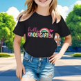 thumbnail image 2 of Wxolcjlv Big Girls Graphic Tshirt Kindergarten Theme Printing Short Sleeve Round Neck Tee Tops School Cute Tee Tops,Sizes 8-9, 2 of 4