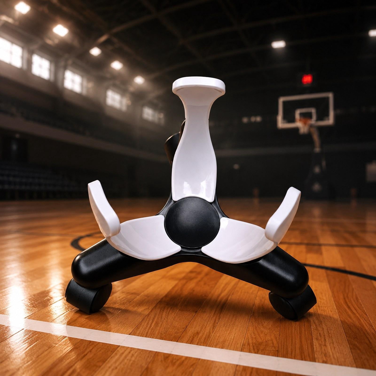 harayaa Low Center Dribbling Sliding Clamp Improve Skills Professional with 360 degree Casters Basketball Training Equipment Flexible Clamp White