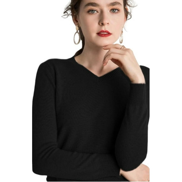 Sueter De Mujer Moda Sweater Dama Cuello V Abrigo Ligero LOLE Sueter