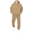thumbnail image 6 of Children's Casual Solid Color Sweatshirt and Pants Two Piece Set, 6 of 7