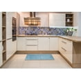 thumbnail image 6 of Ahgly Company Machine Washable Indoor Square Contemporary Denim Blue Area Rugs, 6' Square, 6 of 7