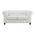 thumbnail image 5 of Naomi Home Modern Chesterfield Loveseat , Upholstered Cushion Loveseat  For Home - Color: White, 5 of 12