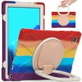 thumbnail image 4 of Funda colorida para Samsung Tab A7 de 10,4 pulgadas T500 con soporte de anillo ajustable grande y protección contra golpes., 4 of 5