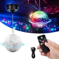 thumbnail image 2 of Bola de Discoteca Giratoria de 6 Pulgadas con Motor, Velocidad Ajustable de 6 A 12 RPM, Luz de Discoteca para DJ, Bodas, Fiestas, Cumpleaños y Navidad., 2 of 5
