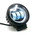 thumbnail image 3 of Faro Para Moto Rasen Auxiliar Led Con Lupa Redondo Con 3 Led Ojo De Angel Con Luz Blanca Fija Y Estrobo  azul, 3 of 7