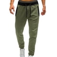 thumbnail image 2 of qolati Sweatpants for Men Mid Waisted Solid Drawstring Athletic Daily Track Pants Casual Fitted Jogging Sports Pants, 2 of 6