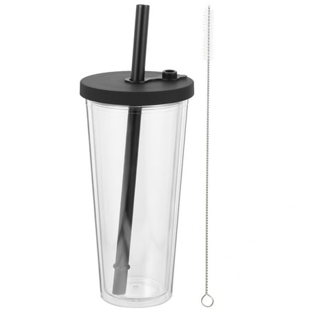 

1 Set of Summer Juice Cup Cold Drink Cup Plastic Straw Cup Reusable Beverage Cup Water Cup