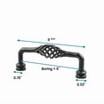 thumbnail image 2 of Black Drawer Handle Cabinet Pull Birdcage Wrought Iron 6 5/8" Rust Resistant, 2 of 6