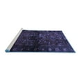 thumbnail image 2 of Ahgly Company Machine Washable Indoor Round Persian Blue Traditional Area Rugs, 3' Round, 2 of 4