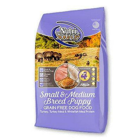 NutriSource Sm & Medium Breed Puppy Grain-Free Dry Food 15