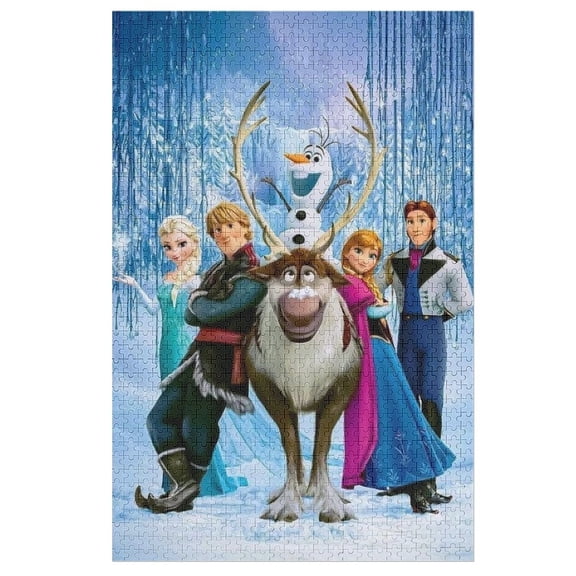 1000 PCS Jigsaw Puzzle Frozen Cartoon Wooden Puzzle Challenging Game Fun Artwork For Family Friends Gifts