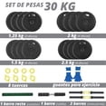 thumbnail image 4 of Set de Pesa Ajustable 30 kg Multifuncional Altera MC0518-A 16 Discos Intercambiables 3 en 1, 4 of 8