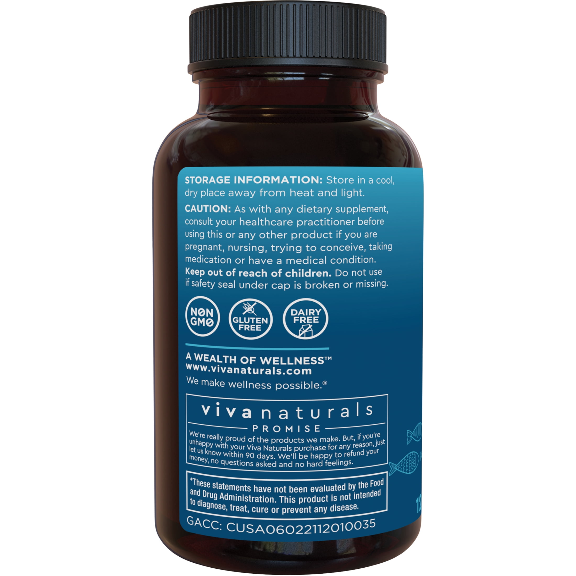 Viva Naturals Triple-Strength Omega-3 Fish Oil Supplement, 2500 mg, 120 Pescatarian-Friendly Softgels- Provides EPA & DHA, Supports Heart and Brain Health *