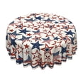 thumbnail image 2 of Rirozkan Patriotic Round Tablecloth, 60 Inch Diameter Independence Day Vinyl Cover Oil Spill Proof Wipe Clean Decor For July 4th Dinner And Celebration, 2 of 6