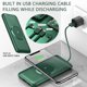 thumbnail image 1 of Banco de energía de carga inalámbrica con cable incorporado de gran capacidad de 10000 mAh para 12, banco de energía móvil, 1 of 6