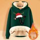 thumbnail image 2 of WILLBEST Sudadera Oversize para Mujer, con Estampado de Letras Navideñas, de Lana Gruesa, Cálida para El Invierno XXX-Grande, 2 of 4