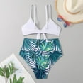 thumbnail image 5 of Womens High Waisted Bikini Set Tie Knot High Waisted Two Piece Swimsuits Bathing Suits, 5 of 5
