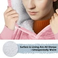 thumbnail image 4 of Tirrinia Extra long Oversized Hoodie Blanket Sweatshirt Comfortable Sherpa Giant Wearable Blankets Christmas Gifts for Adults Men Women Teenagers Wife Girlfriend Pink, 4 of 5
