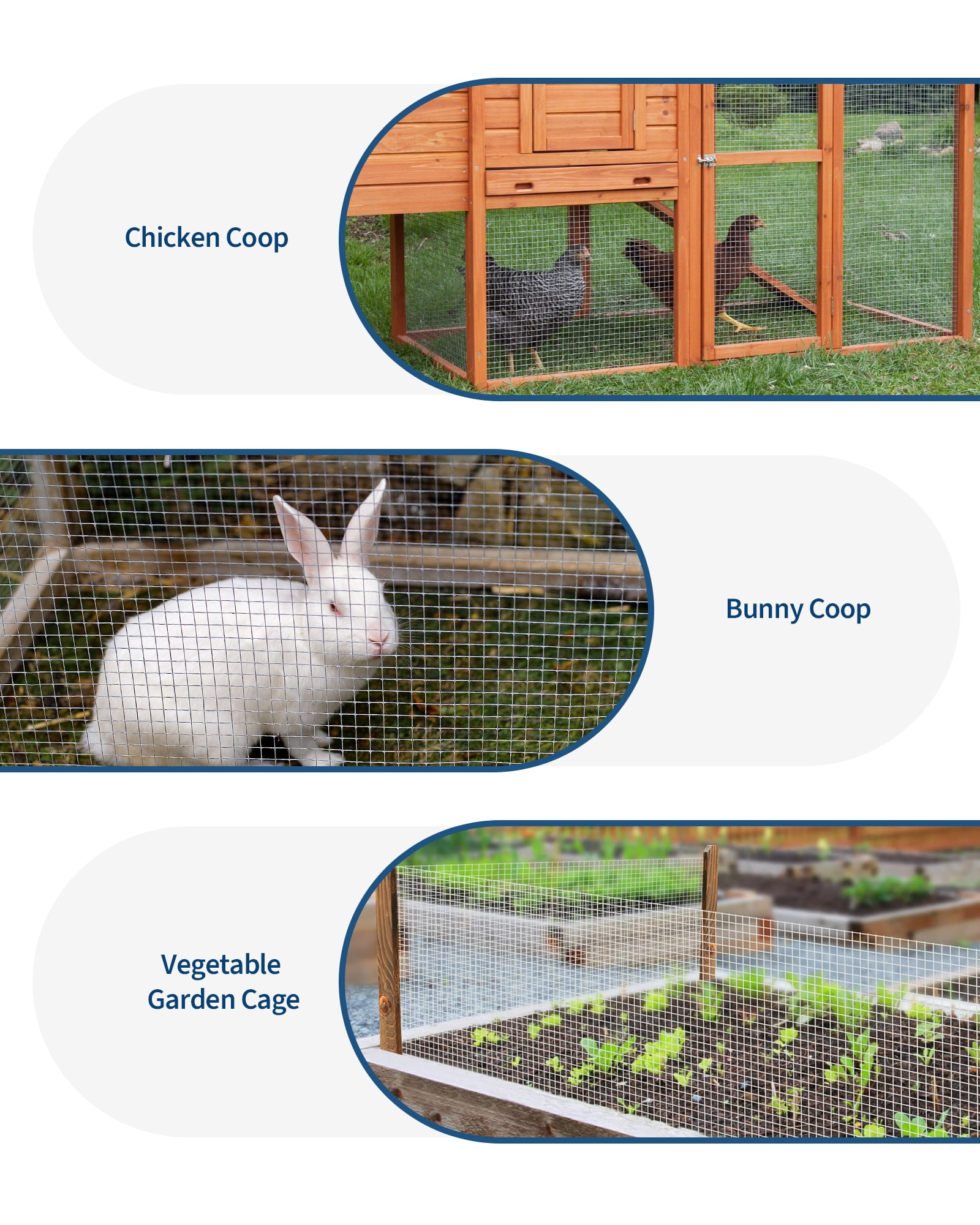 1/2 Inch Hardware Cloth 48in x 50ft, 19GA Heavy Duty Hot-Dipped Galvanized Chicken Wire Mesh Roll - Rustproof Welded Fencing for Chicken Coop, Rabbit Cages, Poultry Netting & Garden Protection-Sliver
