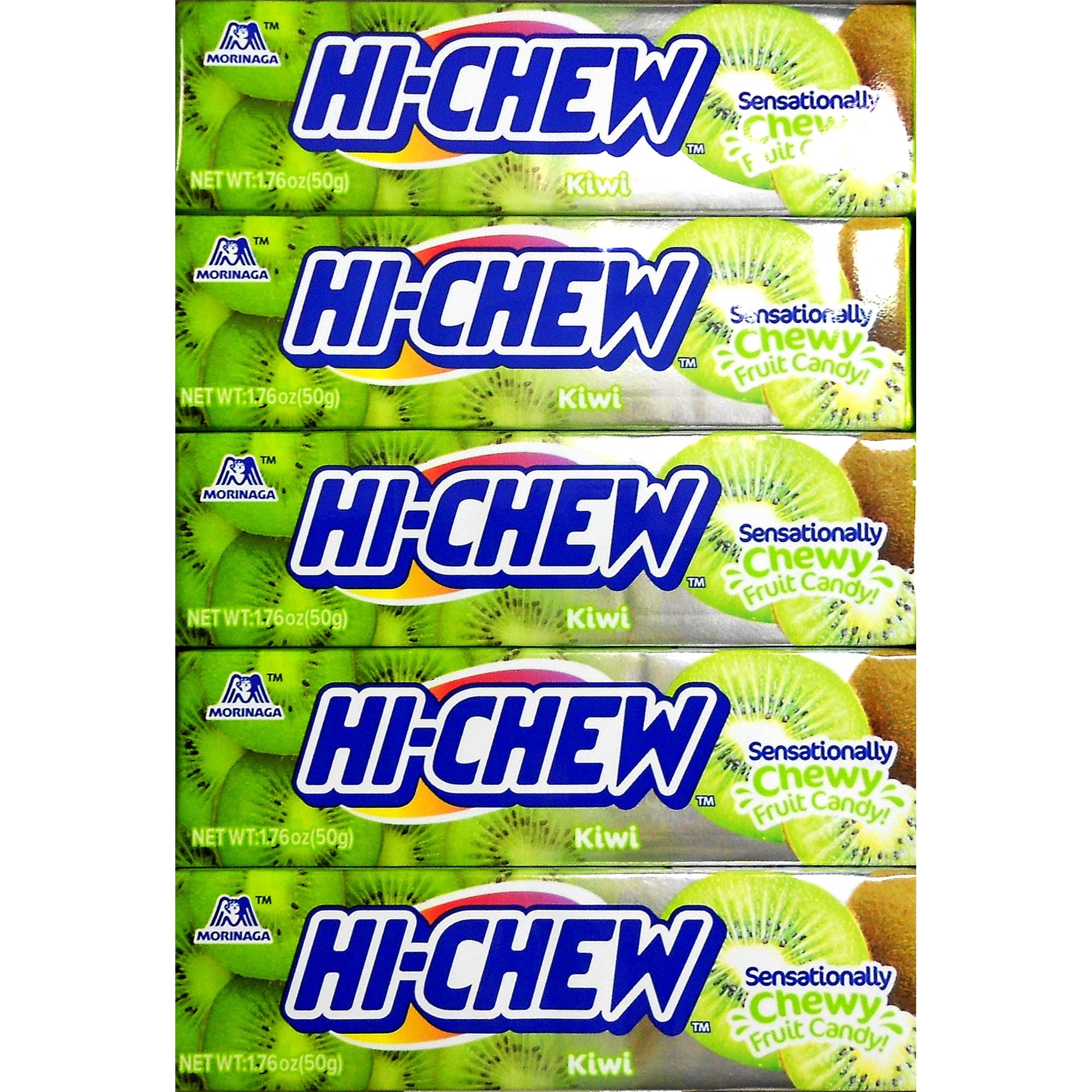 Hi-chew Kiwi with Chia Seeds Chewy Fruit Candies 1.76 oz. bar By