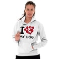thumbnail image 5 of Love Dog Cute Paw Print Doggie Hoodie Sweatshirt Women Brisco Brands M, 5 of 5
