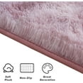 thumbnail image 5 of TWINNIS Abstract Shag Area Rug for Bedroom Living Room,Dyeing Fluffy Soft Carpets for Kids Room,5'x8',Pink Purple, 5 of 7