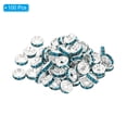 thumbnail image 3 of Unique Bargains 8mm Spacer Beads, 100pcs Bead Spacers Rhinestone Round Bulk Beads for Jewelry Making, Blue, 3 of 5