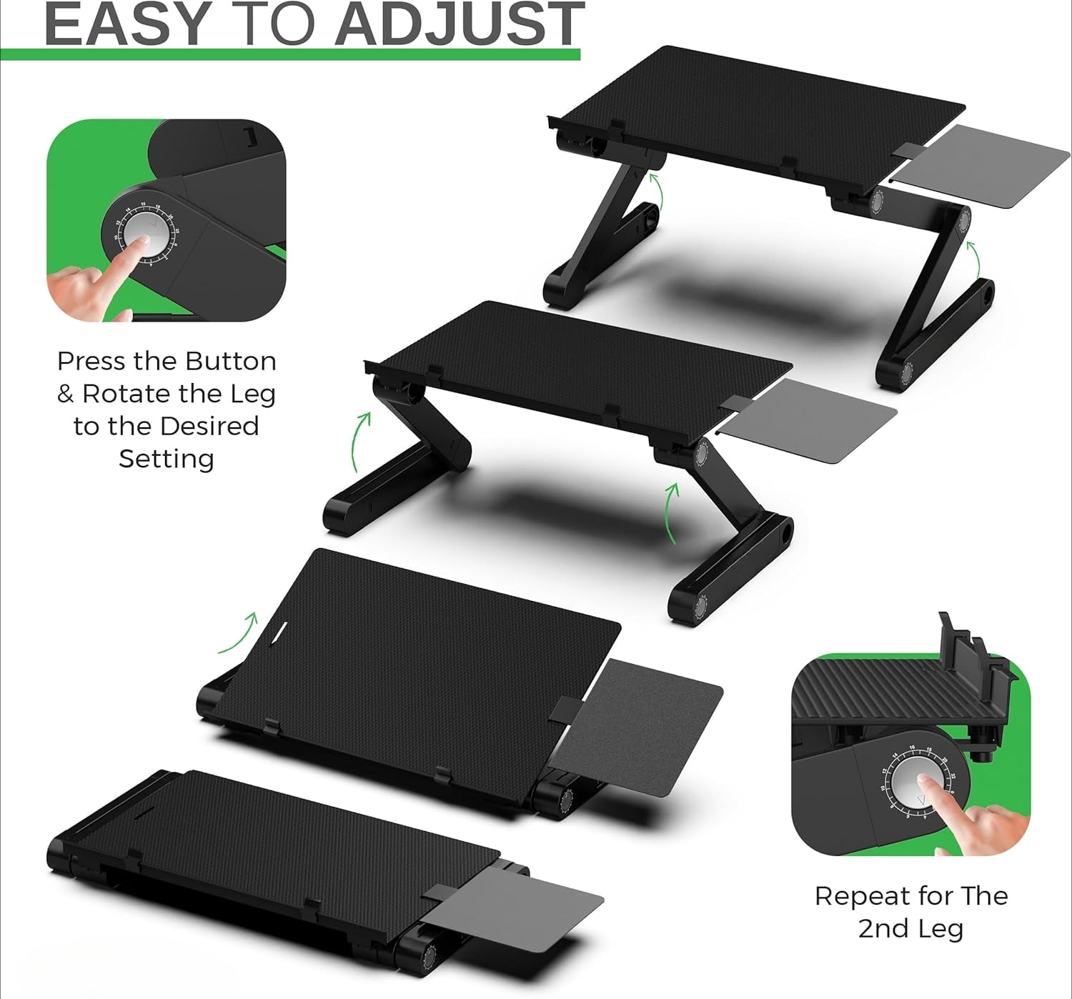 Adjustable Computer Keyboard Stand for Desk, Keyboard & Mouse Riser, Ergonomic Portable Stand for Desktop, Computer Keypad Riser for Desk