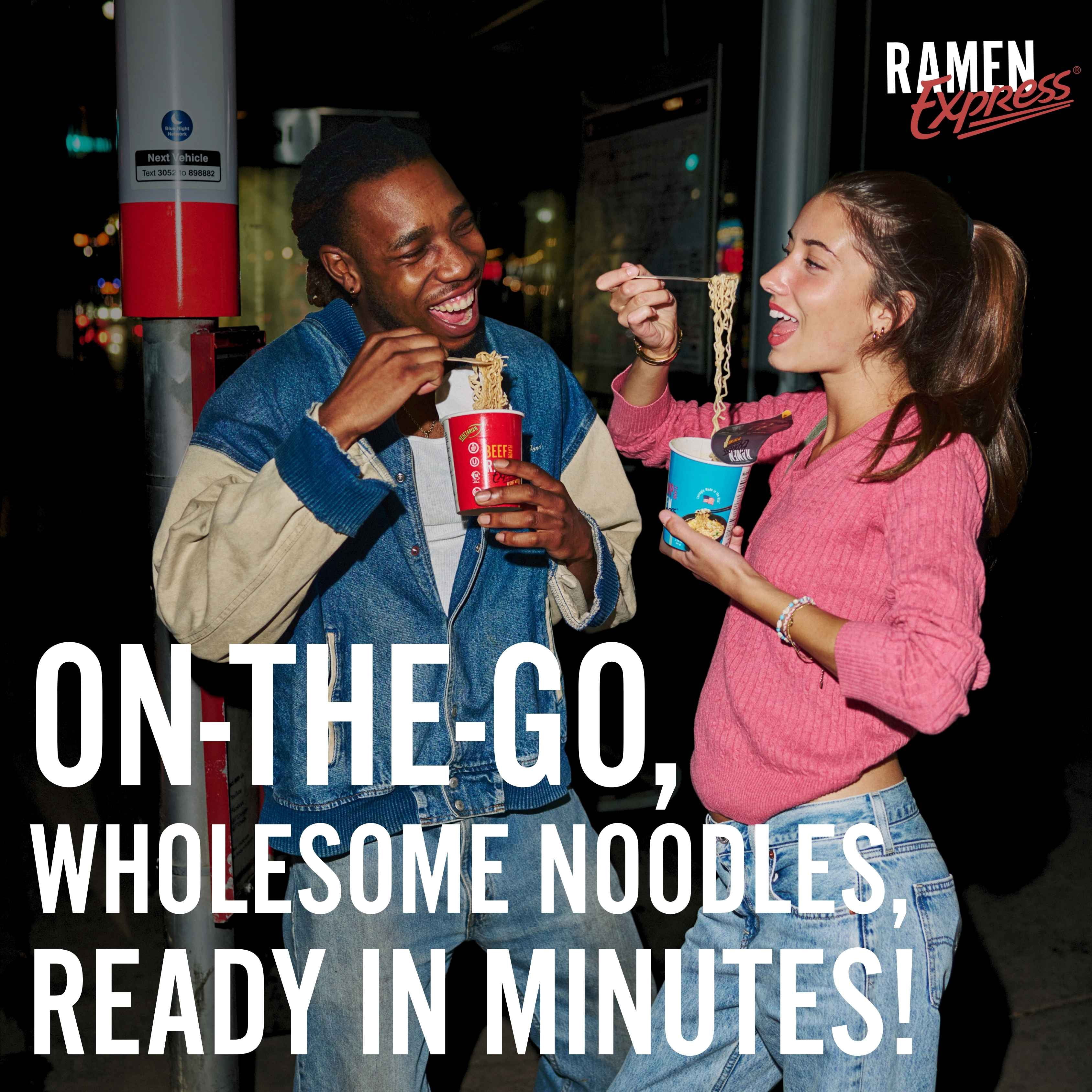 Ramen Express Shrimp Flavor Ramen Noodles by Chef Woo, Vegan