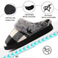 thumbnail image 4 of CHICVOMEY House Slippers for Women & Men Checkered Plaid Memory Foam Slippers with Fuzzy Faux Fur Non-Slip Cozy House Slippers, 4 of 6